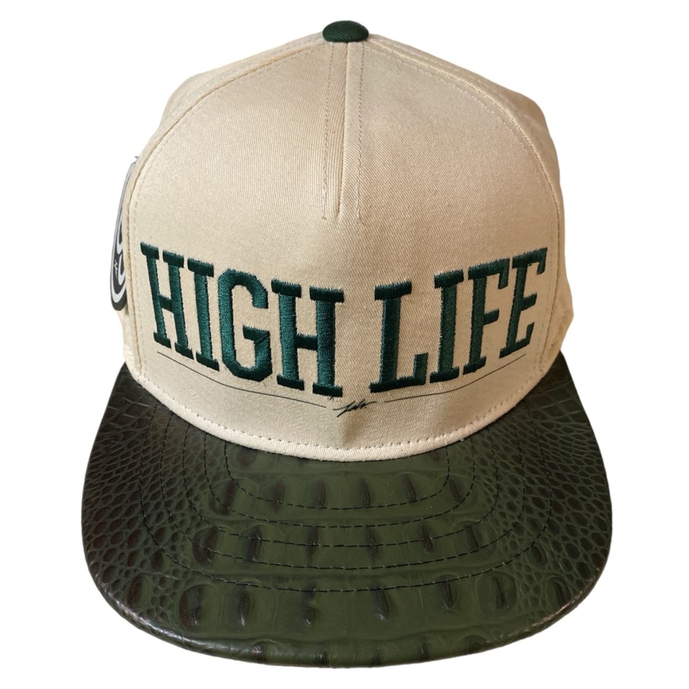 JSLV HIGH LIFE Snapback Hat with custom bespoke brim